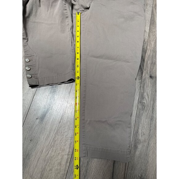 LOFT Outlet Curvy Crop Tan Capri Pants Size 12 Cotton Blend Womens Casual Wear - Picture 5 of 5